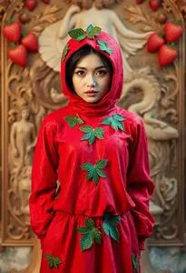 Month Strawberry Costume face swap