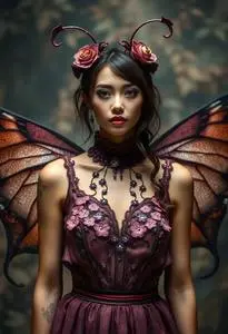 Moth Fairy Costume face swap