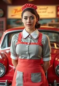 Car Hop Waitress Woman Costume