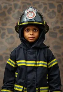 Child Black Fireman Costume