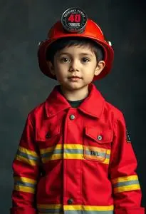 Childs Fireman Costume Fancy Dress