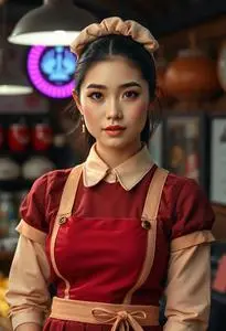 Costume Waitress Wear Work