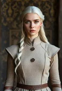 daenerys targaryen in blue dress qarth Fabric & Fiction this blue dress features a crossed overlay design on the bodice with the Targaryen sigil embroidered on the collar. Game of Thrones Daenerys Targaryen