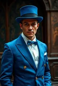 Django Blue Suit Costume