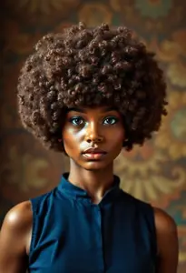 Afro Puff Wig Costume Hair Hairstyle