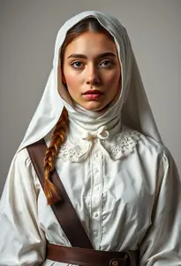 Woman Church Clothes Young Costume