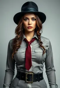 Woman Mafia Clothing Style Costume