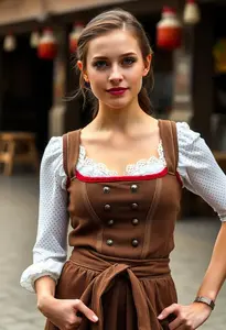Woman Original Lederhosen German Oktoberfest Costume