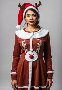 Woman Reindeer Costume Dress