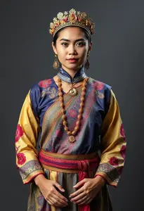 Traditional Filipino Woman Clothing Costume
