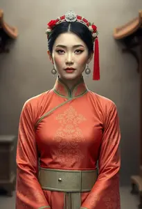 Traditional Vietnamese Woman Clothing Costume
