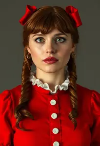 Veruca Salt Red Dress Costume Face Swap