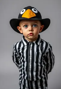 Toddler Deluxe Button Down Jailbird Costume Boy
