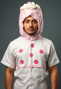 Slice Pink Cake Adult Costume