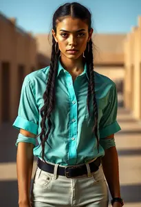 Turquoise Cinch Shirt