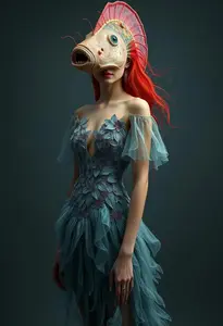 Weird Fish Woman Dress