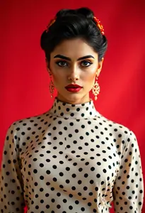Polka Dot Retro Look Bollywood