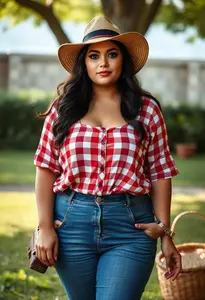 Picnic Outfit Plus Size Woman