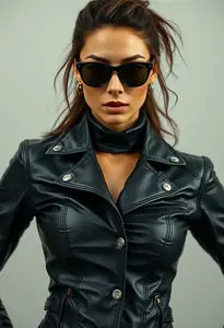 Leather Motorcycle Clothes Woman