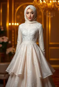open lace back dress Mila Wears the Hijab – Manifest Design Inc main image 1