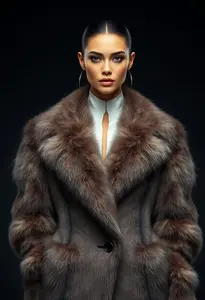 Faux Fur Wrap Blazer