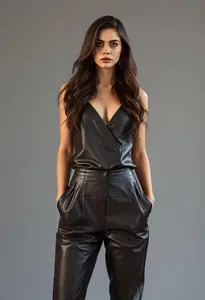 Faux Leather Paper Bag Pants