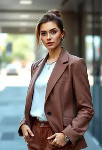 Hailey Bieber Street Style Blazer