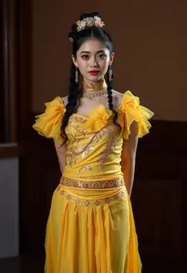 Yellow Lyrical Dance Costume