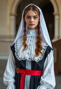 Woman Church Clothes Young Costume