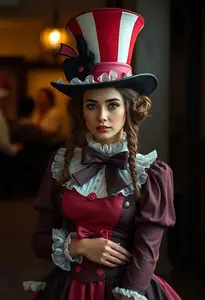 Woman Delightful Hatter Costume