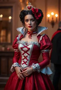 Woman Deluxe Queen Hearts Costume
