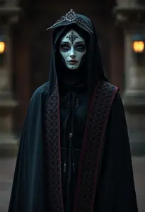 Woman Funeral Clothes Costume