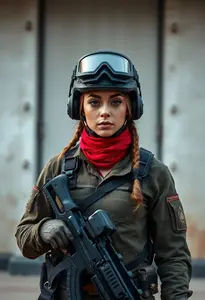 Woman Going Commando Army Costume
