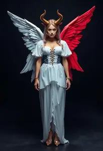 Woman Half Angel Half Devil Costume