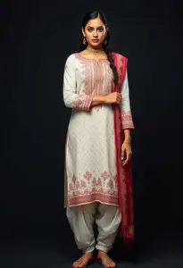 Woman Kurta Pajama Punjabi Style Costume