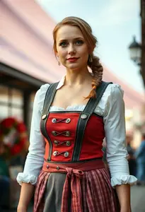 Woman Lederhosen Oktoberfest Costume