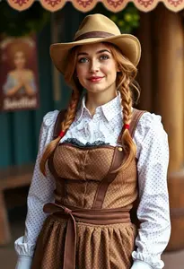 Woman Lederhosen Oktoberfest