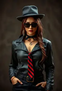 Woman Mafia Clothing Style Costume
