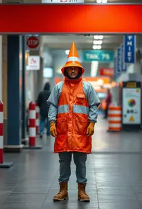 Adult Traffic Cone Costume