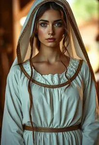 Woman Nativity Mary Costume Dress