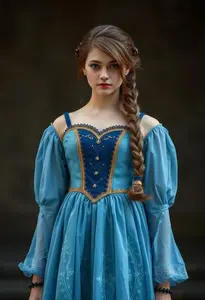 Anastasia Blue Dress Movie Face Swap