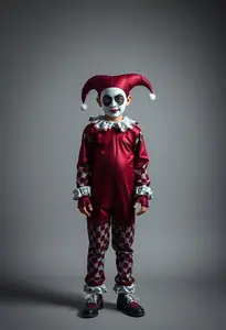 Burgundy Harlequin Kid Costume