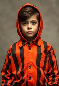 Button Down Jailbird Kid Costume