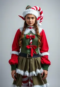 Candy Cane Elf Princess Costume