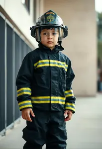 Child Black Fireman Costume