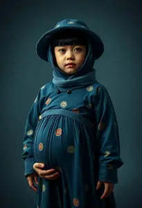 Child Clever Pregnant Costume