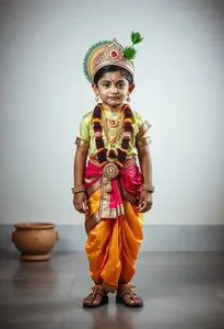Child Sree Krishna Jayanthi Radha Costume