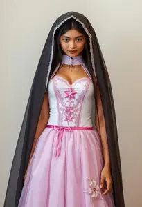 Ariel Green Dress Cosplay Face Swap