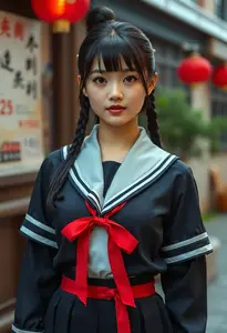 Asian Schoolgirl Costume