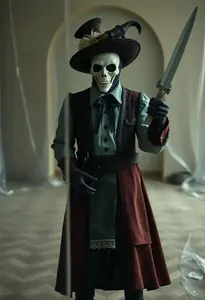 Authentic Alice Through Looking Glass Time Costume Man